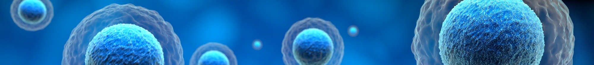 human cells in a blue background, 3d illustration